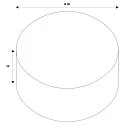 SLV Shade FENDA, 30cm, round, grey