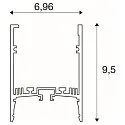 Accessories for LED Strip GRAZIA 60 Profile, IP20, 1,5m, black