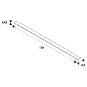 SLV Zubehör für LED Strip GRAZIA 60 Abdeckung, IP20, 1,5m, gefrostet, Kunststoff PC