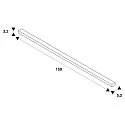 SLV Zubehör für LED Strip GRAZIA 20 Einbauprofil, IP20, 1,5m, weiß