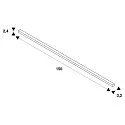 SLV Zubehör für LED Strip GRAZIA 20 Abdeckung, IP20, 1,5m, hoch, gefrostet, Kunststoff PMMA