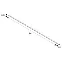 SLV Zubehör für 3-Phasen Schiene S-TRACK (alle Versionen) - Blind-Abdeckung, IP20, 200cm, kürzbar, weiß