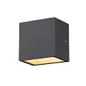 LED Außenwandleuchte SITRA S WL SINGLE, IP44 IK05, 6.2W 3000/4000K (CCT Switch) 580/620lm 105°, anthrazit