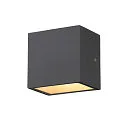 LED Außenwandleuchte SITRA S WL SINGLE, IP44 IK05, 6.2W 3000/4000K (CCT Switch) 580/620lm 105°, anthrazit