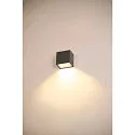 LED Außenwandleuchte SITRA S WL SINGLE, IP44 IK05, 6.2W 3000/4000K (CCT Switch) 580/620lm 105°, anthrazit