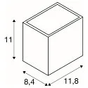 LED Außenwandleuchte SITRA S WL SINGLE, IP44 IK05, 6.2W 3000/4000K (CCT Switch) 580/620lm 105°, anthrazit