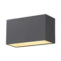 SLV LED Außenwandleuchte SITRA M WL UP/DOWN, IP65 IK05, 20cm, 14W 3000/4000K (CCT Switch) 1700lm 2x95°, anthrazit