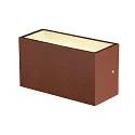 SLV LED Außenwandleuchte SITRA M WL UP/DOWN, IP65 IK05, 20cm, 14W 3000/4000K (CCT Switch) 1700lm 2x95°, rostfarben