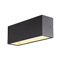 LED Außenwandleuchte SITRA L, UP/DOWN, IP65 IK03, 24W 3000/4000K (CCT Switch) 2800lm 2x105°, anthrazit