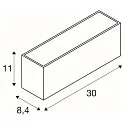 SLV LED Außenwandleuchte SITRA L, UP/DOWN, IP65 IK03, 24W 3000/4000K (CCT Switch) 2800lm 2x105°, weiß