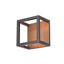 SLV Outdoor LED Deckenleuchte QUADRULO CL, indirekt, IP55 IK04, 7.5W 3000K 230lm, anthrazit