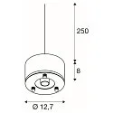 SLV Pendant luminaire PARA DOME E27, black
