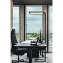 SLV LED Büro-Stehleuchte WORKLIGHT, Up/Down, mit Sensor, 79W 4000K 7600lm 100°/80°, UGR , Schwarz