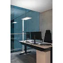 SLV LED Büro-Stehleuchte WORKLIGHT, Up/Down, mit Sensor, 79W 4000K 7600lm 100°/80°, UGR , Weiß