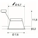 SLV Deckeneinbauleuchte HORN GU10, 25W, blower door getestet, weiß