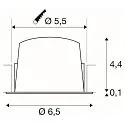 SLV LED Deckeneinbauleuchte NUMINOS® XS, 2700K, 40°, Schwarz / Weiß