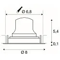 SLV LED Ceiling recessed luminaire NUMINOS® MOVE XS, 3000K, 40°, white/chrome