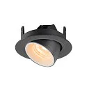 SLV LED Ceiling recessed luminaire NUMINOS® GIMBLE XS, 2700K, 40°, black/white