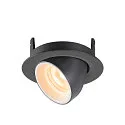 SLV LED Deckeneinbauleuchte NUMINOS® GIMBLE XS, 2700K, 55°, Schwarz / Weiß