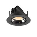 SLV LED Deckeneinbauleuchte NUMINOS® GIMBLE XS, 2700K, 55°, Schwarz / Chrom