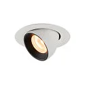 LED Deckeneinbauleuchte NUMINOS® GIMBLE XS, 2700K, 20°, Weiß / Schwarz