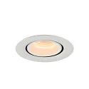 SLV LED Ceiling recessed luminaire NUMINOS® GIMBLE XS, 2700K, 20°, white