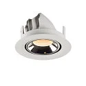 SLV LED Deckeneinbauleuchte NUMINOS® GIMBLE XS, 2700K, 20°, Weiß / Chrom