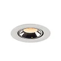 SLV LED Deckeneinbauleuchte NUMINOS® GIMBLE XS, 2700K, 40°, Weiß / Chrom