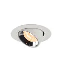 SLV LED Deckeneinbauleuchte NUMINOS® GIMBLE XS, 2700K, 40°, Weiß / Chrom
