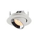 SLV LED Ceiling recessed luminaire NUMINOS® GIMBLE XS, 2700K, 55°, white/chrome
