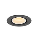 SLV LED Ceiling recessed luminaire NUMINOS® GIMBLE XS, 3000K, 40°, black/white