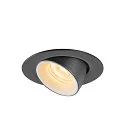 SLV LED Ceiling recessed luminaire NUMINOS® GIMBLE XS, 3000K, 40°, black/white