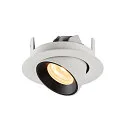 SLV LED Deckeneinbauleuchte NUMINOS® GIMBLE XS, 3000K, 20°, Weiß / Schwarz