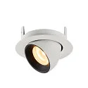SLV LED Deckeneinbauleuchte NUMINOS® GIMBLE XS, 3000K, 20°, Weiß / Schwarz