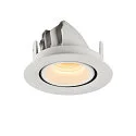 SLV LED Ceiling recessed luminaire NUMINOS® GIMBLE XS, 3000K, 20°, white