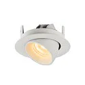 SLV LED Ceiling recessed luminaire NUMINOS® GIMBLE XS, 3000K, 20°, white