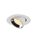 SLV LED Ceiling recessed luminaire NUMINOS® GIMBLE XS, 3000K, 20°, white/chrome