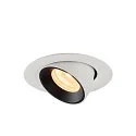SLV LED Ceiling recessed luminaire NUMINOS® GIMBLE XS, 3000K, 40°, white/black