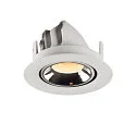 SLV LED Deckeneinbauleuchte NUMINOS® GIMBLE XS, 3000K, 40°, Weiß / Chrom
