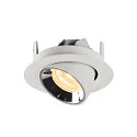SLV LED Deckeneinbauleuchte NUMINOS® GIMBLE XS, 3000K, 40°, Weiß / Chrom