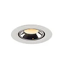 SLV LED Deckeneinbauleuchte NUMINOS® GIMBLE XS, 3000K, 40°, Weiß / Chrom