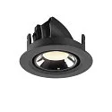 SLV LED Deckeneinbauleuchte NUMINOS® GIMBLE XS, 4000K, 40°, Schwarz / Chrom