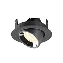 SLV LED Deckeneinbauleuchte NUMINOS® GIMBLE XS, 4000K, 40°, Schwarz / Chrom