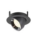 SLV LED Deckeneinbauleuchte NUMINOS® GIMBLE XS, 4000K, 40°, Schwarz / Chrom