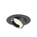 SLV LED Deckeneinbauleuchte NUMINOS® GIMBLE XS, 4000K, 40°, Schwarz / Chrom