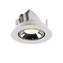 SLV LED Ceiling recessed luminaire NUMINOS® GIMBLE XS, 4000K, 20°, white/chrome
