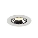 SLV LED Ceiling recessed luminaire NUMINOS® GIMBLE XS, 4000K, 20°, white/chrome
