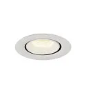 SLV LED Ceiling recessed luminaire NUMINOS® GIMBLE XS, 4000K, 40°, white