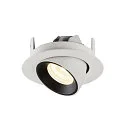 SLV LED Deckeneinbauleuchte NUMINOS® GIMBLE XS, 4000K, 55°, Weiß / Schwarz