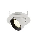 SLV LED Deckeneinbauleuchte NUMINOS® GIMBLE XS, 4000K, 55°, Weiß / Schwarz